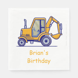 Construction Lastbil Birthday Napkins Pappersservett