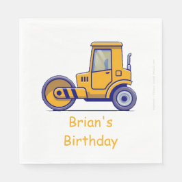 Construction Lastbil Birthday Napkins Pappersservett