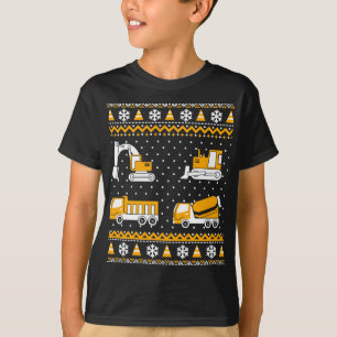 Construction Lastbil Bulldozer Ugly God jul T Shirt