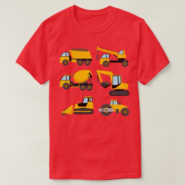 Construction Lastbil Funny 2 T Shirt (Design framsida)