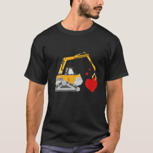 Construction Lastbil Kärlek Valentines day Kids Bo T Shirt