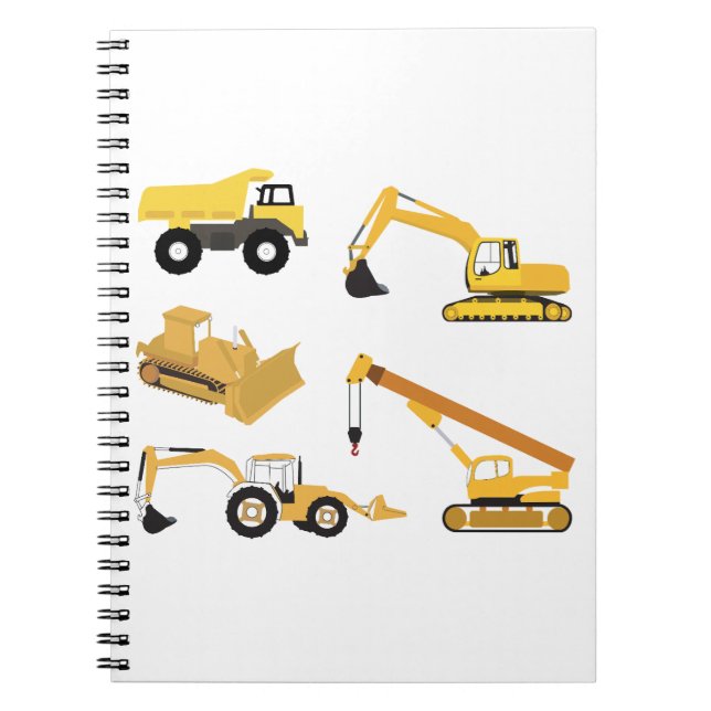 Construction Lastbilar Anteckningsbok (Framsidan)