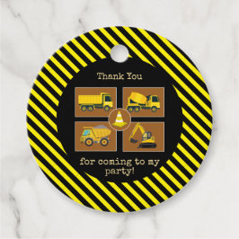 Construction Lastbilar |År i Födelsedagsfesten Gra Gåvor Etiketter