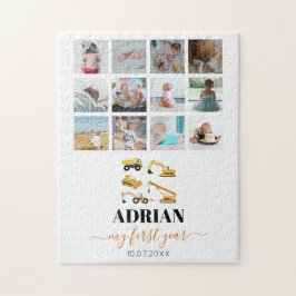 Construction Lastbilar Baby, första årets fotokoll Pussel