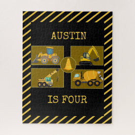 Construction Lastbilar | BARNS FÖDELSEDAG PARTY Pussel