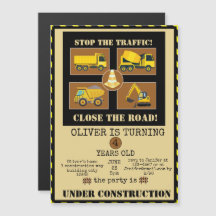 Construction Lastbilar | Boys Thned Födelsedagsfes