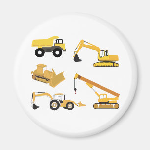 Construction Lastbilar Kids Magnet