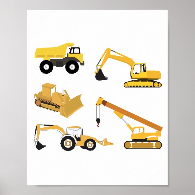 Construction Lastbilar Poster (Framsidan)