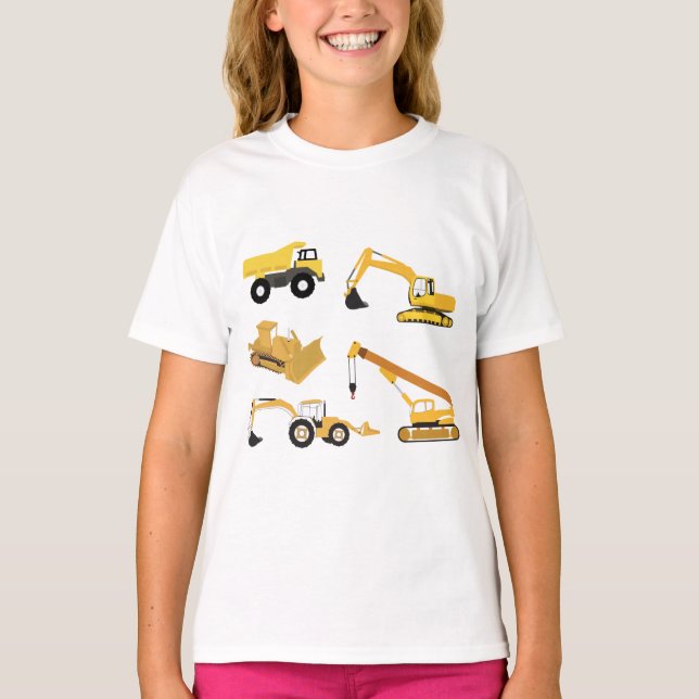Construction Lastbilar T Shirt (Framsida)
