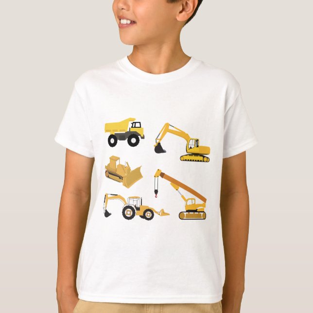 Construction Lastbilar T Shirt (Framsida)