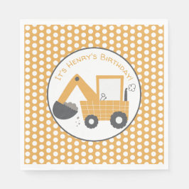 Construction Little Digger Birthday Pappersservett