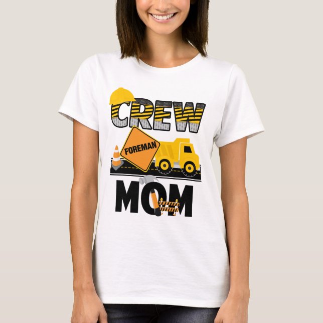 Construction Mamma Shirt | Birthday Shirt Lastbil Tee (Framsida)