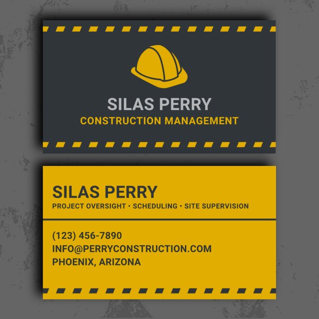 Construction Management Professional Visitkort (Skapare uppladdad)