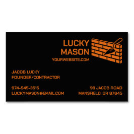 Construction Masonry Brick Magnetiska Visitkort