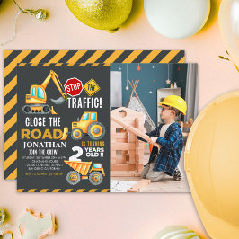 Construction Party for 2nd Birthday Boy Inbjudningar