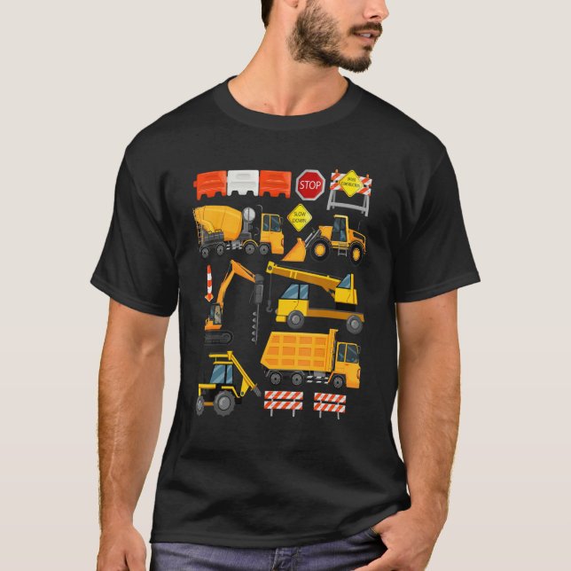 Construction Payloader Tractor Dumptuck Constructi T Shirt (Framsida)