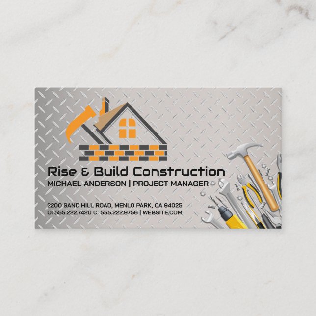 Construction Tools | Masonry | General Contractor Visitkort (Framsida)