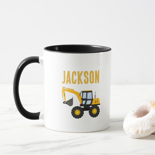 Construction Truck Birthday | Personalized Décor Mugg (Med munk)