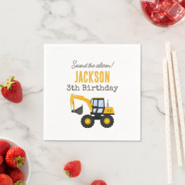 Construction Truck Birthday | Personalized Décor Pappersservett