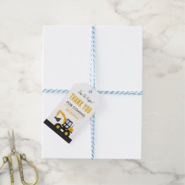 Construction Truck Birthday | Personalized Décor Presentetikett