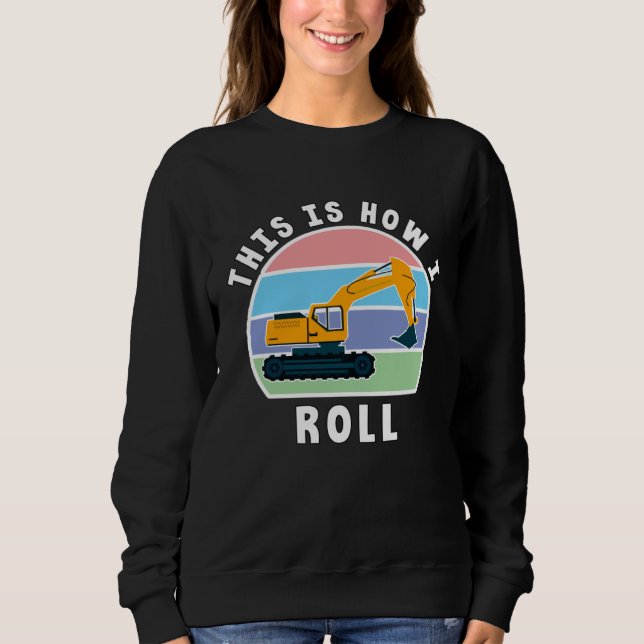 Construction Truck Tractor Digger Machine, How I R T Shirt (Framsida)