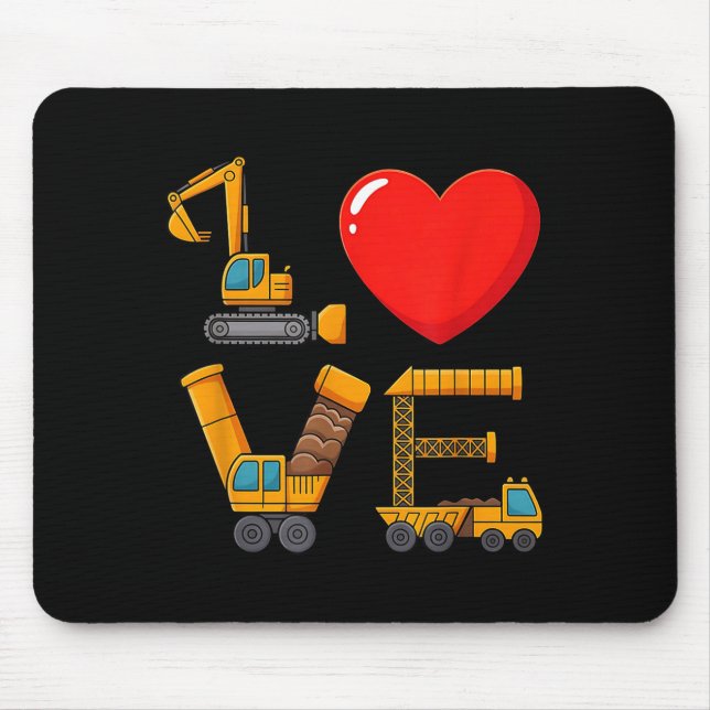 Construction Valentine Love Spelled With Trucks Ex Musmatta (Framsidan)