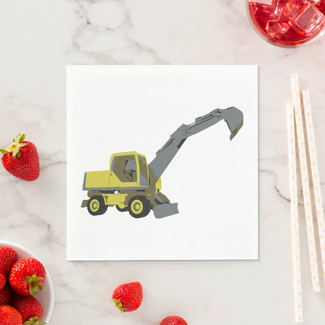 Construction Vehicle Napkins Pappersservett (Skapare uppladdad)