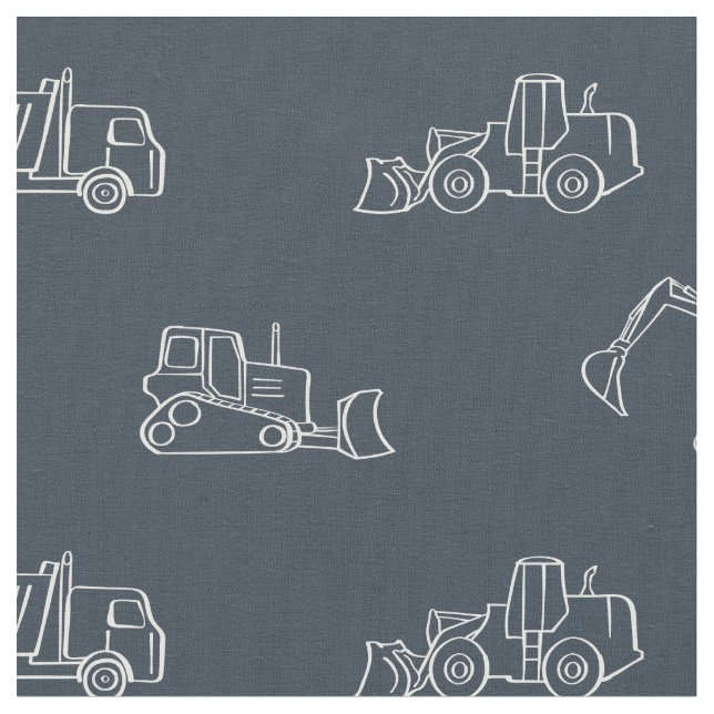 Construction Vehicles Builder Boy Truck Dark Blue Tyg (Närbild)