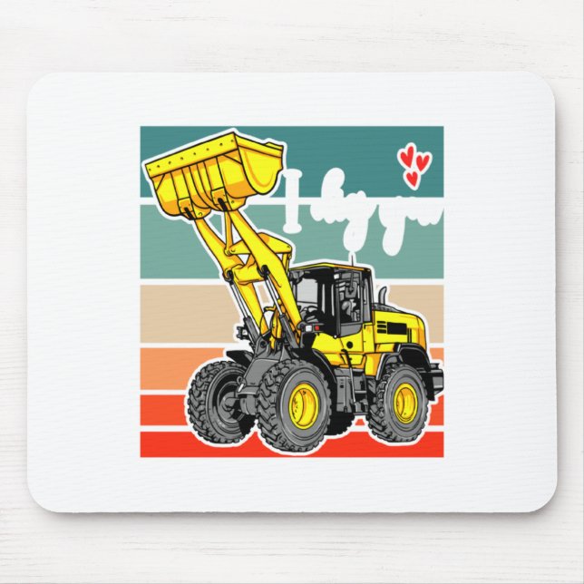 Construction Vehicles Valentines Hearts Excavator  Musmatta (Framsidan)