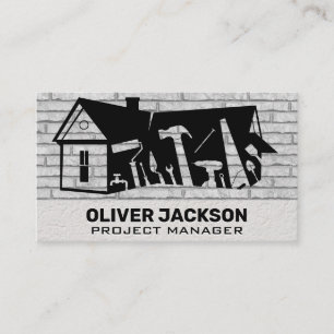 Construction Verktyg Brick Wall Builder Visitkort