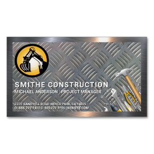 Construction Verktyg METALL GRÄNS Stål Magnetiska Visitkort