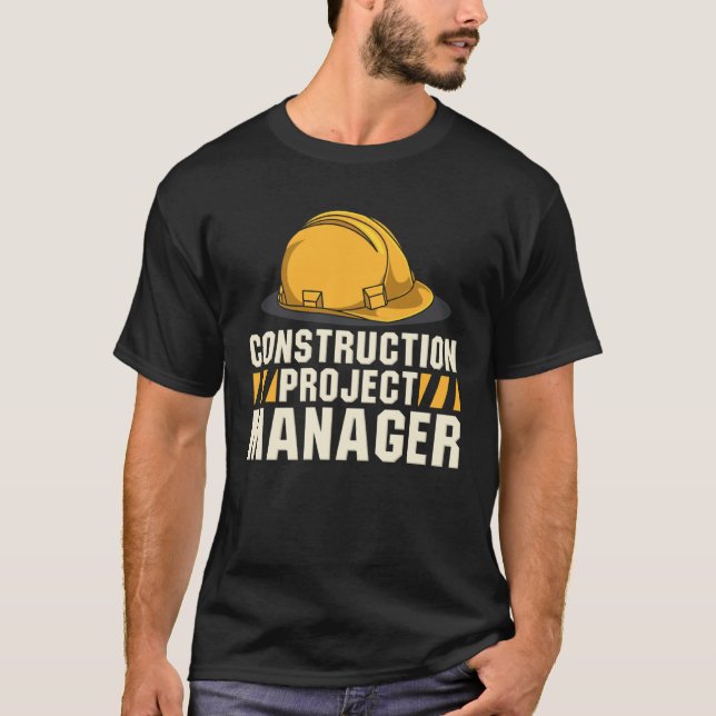 Construction Work Construction Project Manager Dad T Shirt (Framsida)