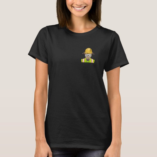 Construction Worker Greyhound Pocket T Shirt (Framsida)