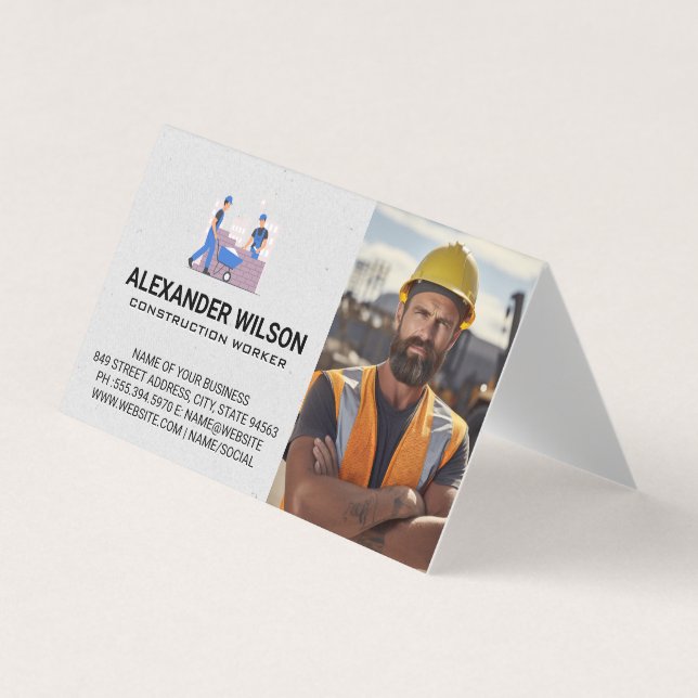 Construction Worker | Home Builders Visitkort (Framsida)