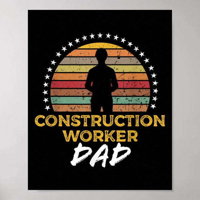 Construction Worker Pappa, Lung Foreman Job Quote  Poster (Framsidan)