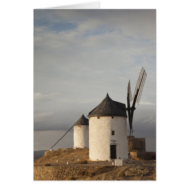 Consuegra, antika La Mancha-vindkraftverk Hälsningskort (Framsidan)