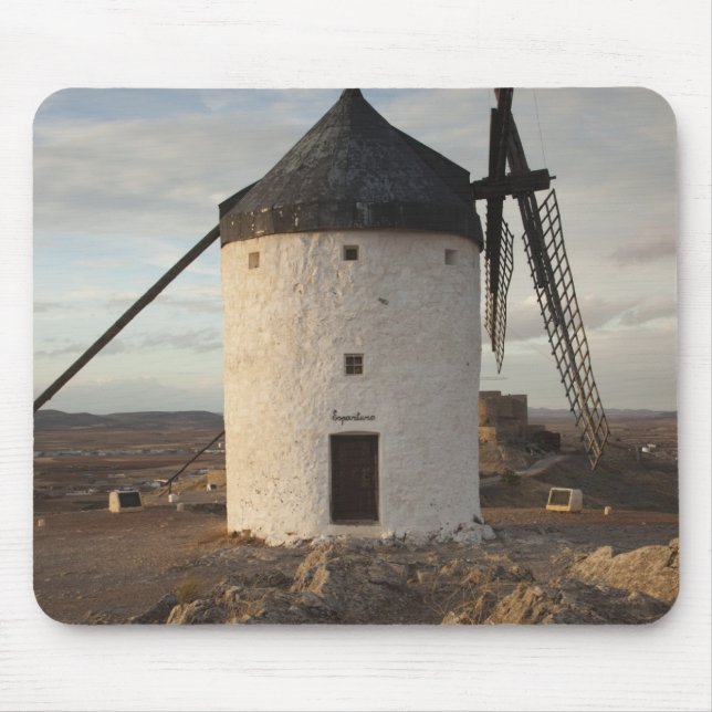 Consuegra, antika La Mancha-vindkraftverk Musmatta (Framsidan)