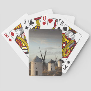 Consuegra, antika La Mancha-vindkraftverk Spelkort