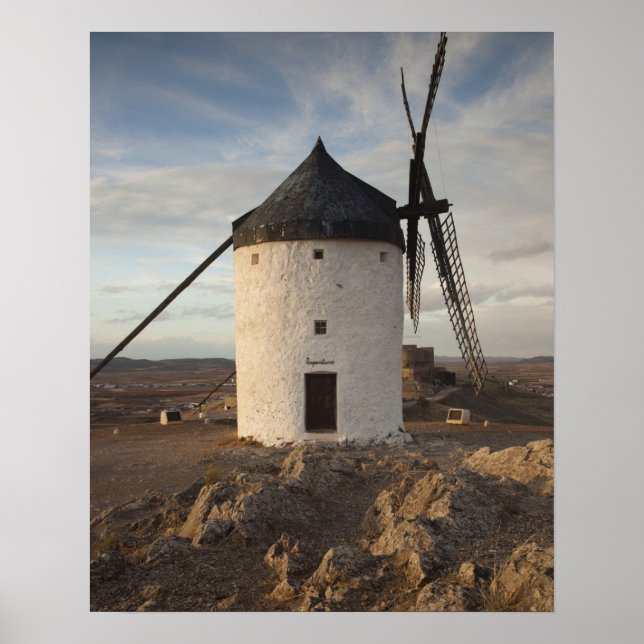 Consuegra, antique La Mancha windmills Poster (Framsidan)