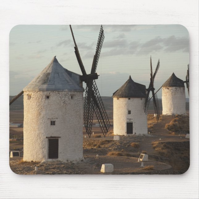Consuegra, antique La Manchas vindkraftverk Musmatta (Framsidan)