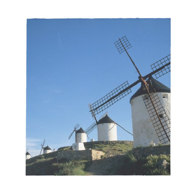 Consuegra, La Mancha, Spanien, väderkvarnar 2 Anteckningsblock (Framsida)