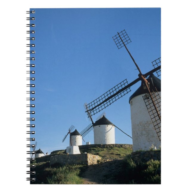 Consuegra, La Mancha, Spanien, väderkvarnar 2 Anteckningsbok (Framsidan)