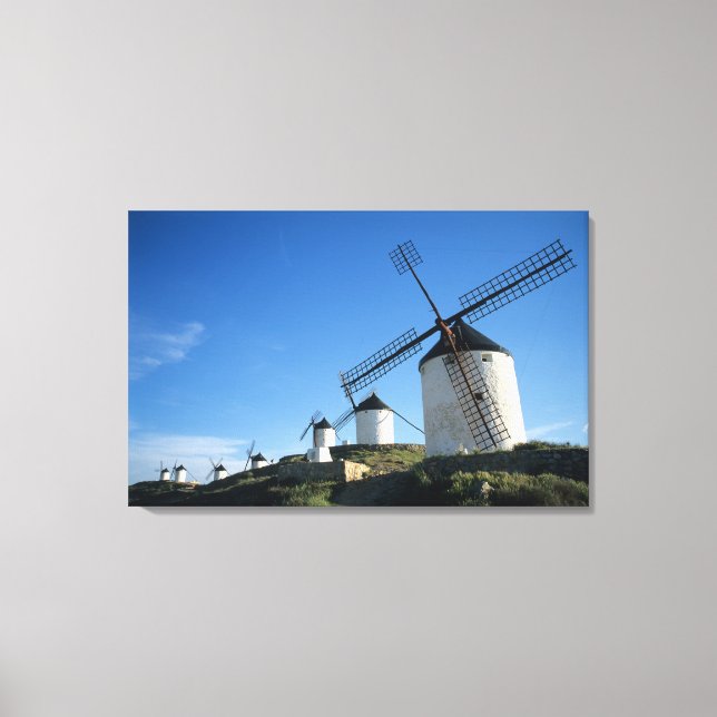 Consuegra, La Mancha, Spanien, väderkvarnar 2 Canvastryck (Framsida)