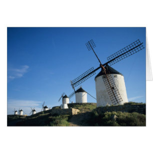 Consuegra, La Mancha, Spanien, väderkvarnar 2 Hälsningskort