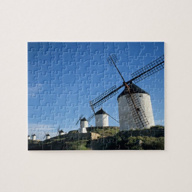 Consuegra, La Mancha, Spanien, väderkvarnar 2 Pussel (Horisontell)