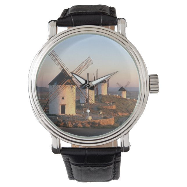 Consuegra, La Mancha, Spanien, väderkvarnar Armbandsur (Framsida)
