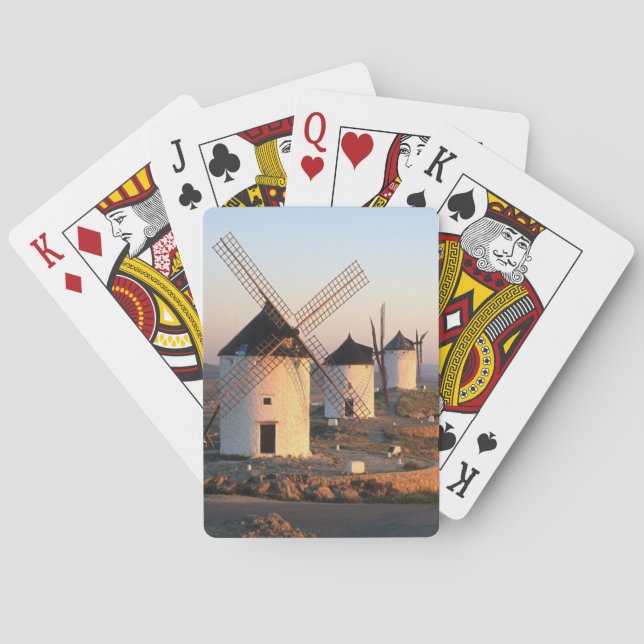 Consuegra, La Mancha, Spanien, väderkvarnar Casinokort (Baksidan)