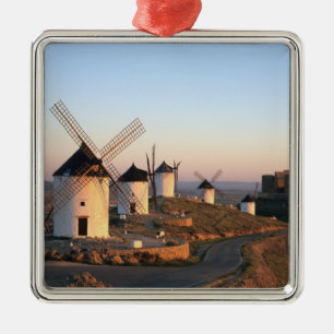 Consuegra, La Mancha, Spanien, väderkvarnar Julgransprydnad Metall