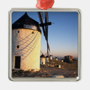 Consuegra, La Mancha, Spanien, väderkvarnar Julgransprydnad Metall