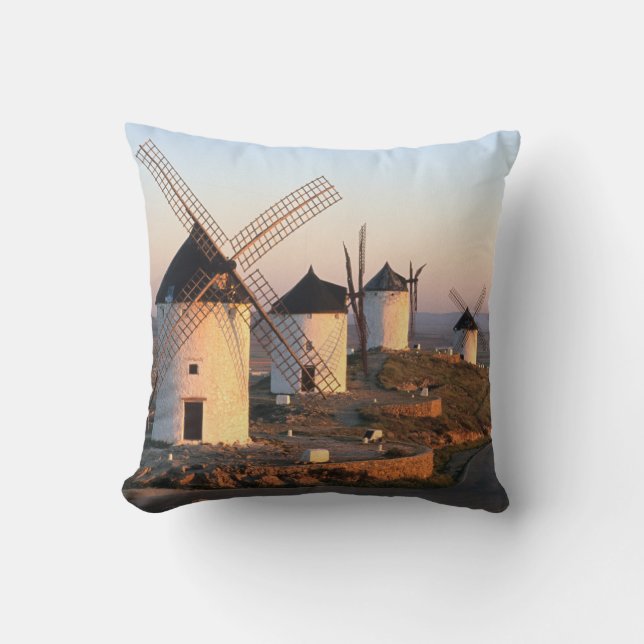 Consuegra, La Mancha, Spanien, väderkvarnar Kudde (Framsida)